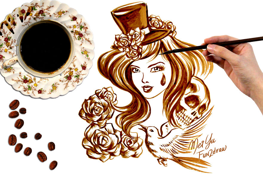 I Painted This Pretty Girl With Coffee I Painted This Pretty Girl With Coffee