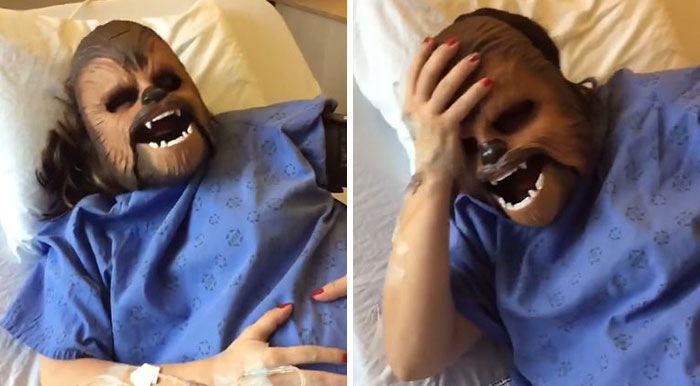 Woman Wears Chewbacca Mask During Labor, And You Really Have To See It