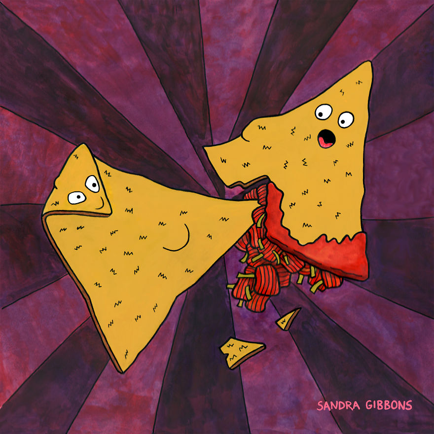I Illustrated What Happens When Snacks Attack