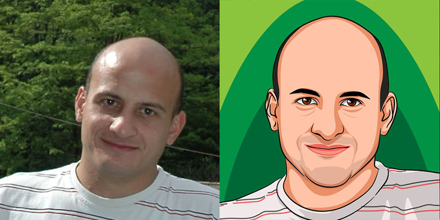 Designer Levon Gavalian Turned His Friend Photos To Cool Looking Avatars.