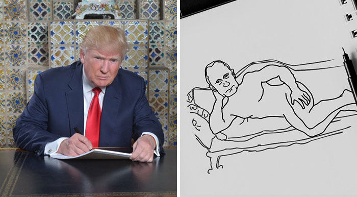 Trump tuitea una foto suya «escribiendo» su discurso inaugural e internet responde sin piedad