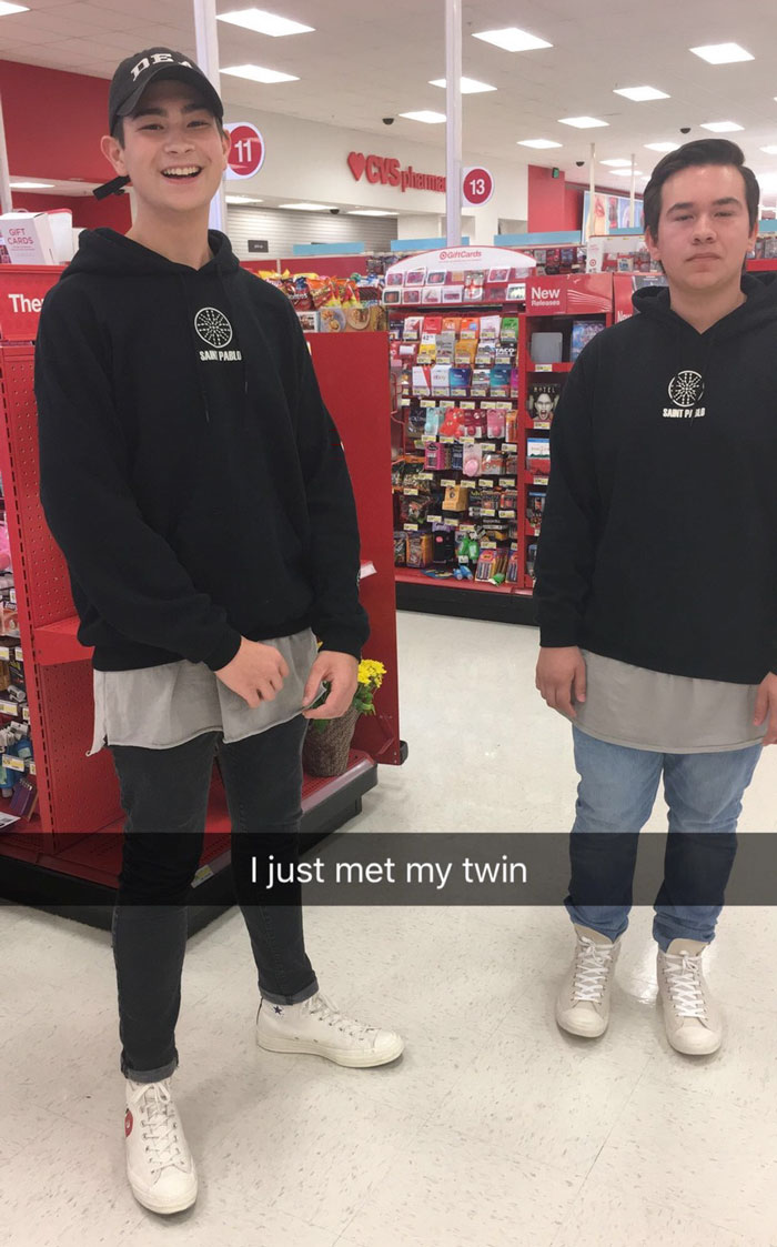 I Met My Doppelgänger Today (me On Left)