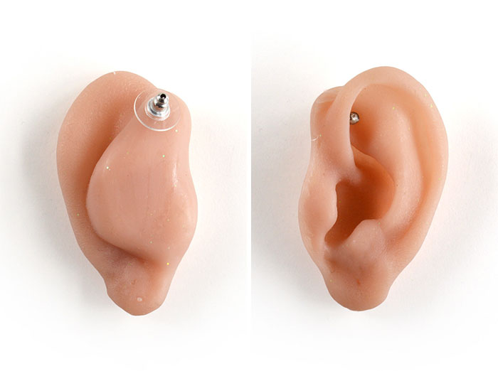 These Earrings Look Like Human Ears, And If You Think They're Creepy - Wait Till You See The Ring