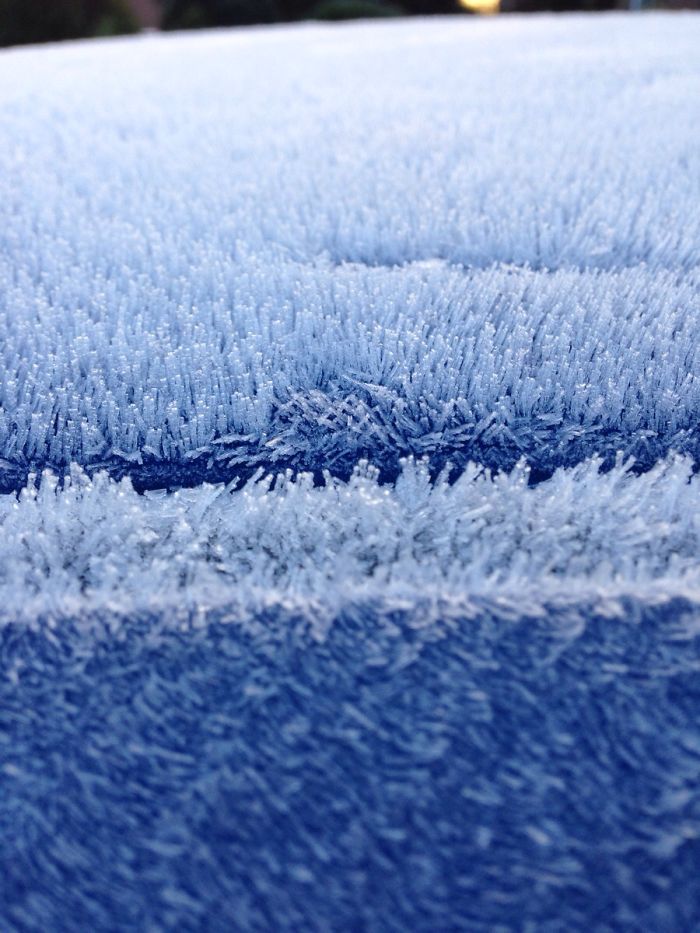 The Frost On The Roof Of My Car Formed Into A Rug-like Texture