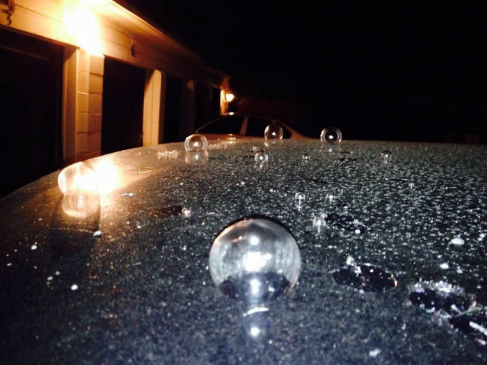 Frozen Bubbles On My Friend's Car
