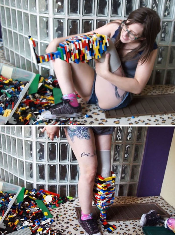 Amputee Prosthetic Leg Made With Lego Bricks