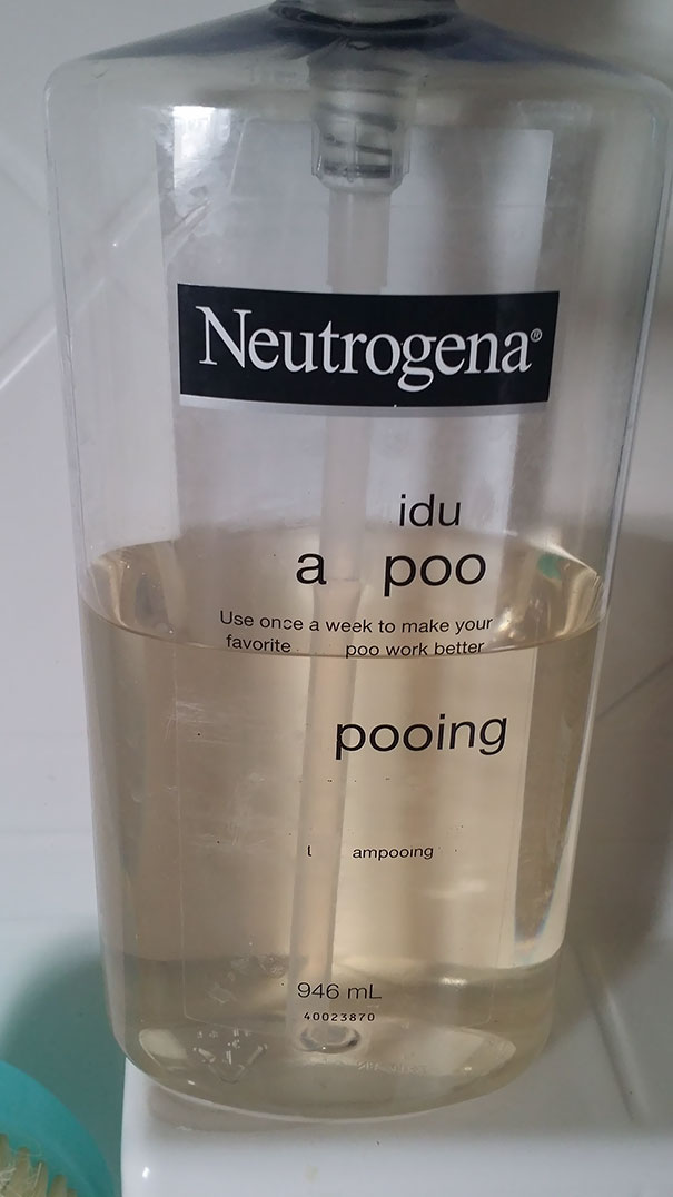 My Wife Called Me To The Bathroom To See The Work She Did On My Shampoo Bottle