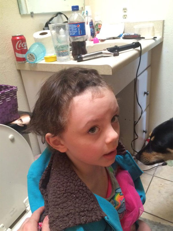 My Daughter Cut Her Own Hair At Her Dads