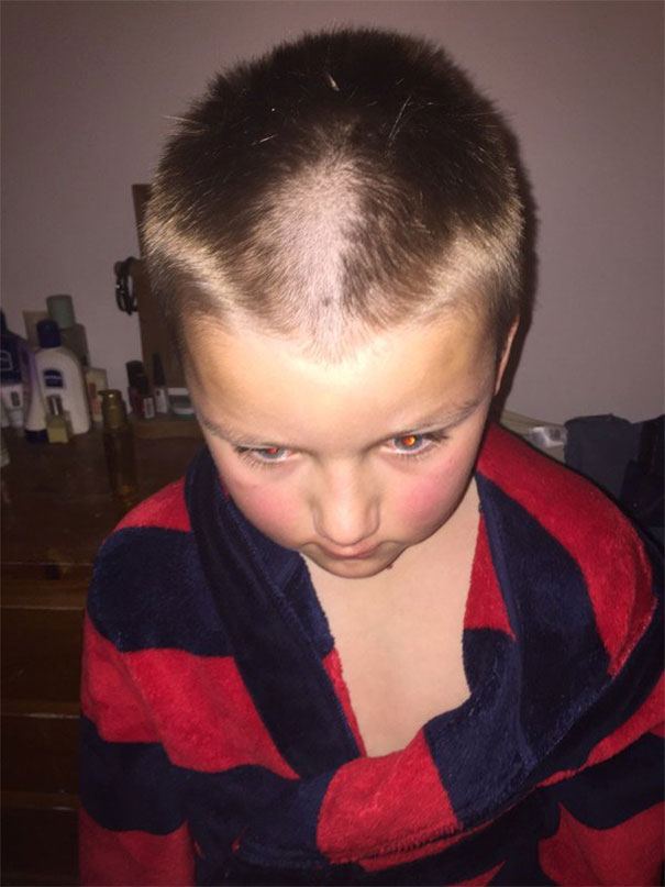 When Your Child Decides He Wants To Cut His Own Hair