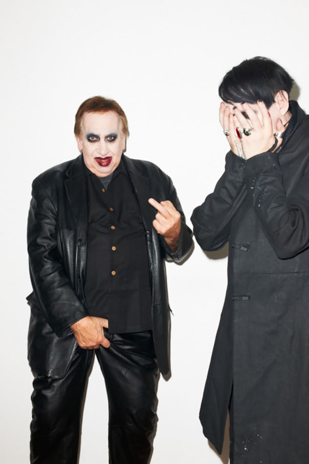 Marilyn Manson's Dad Surprised Him At His Photo Shoot With Terry Richardson. Proof That Its A Father's Duty To Embarrass Your Children As Much As Humanly Possible