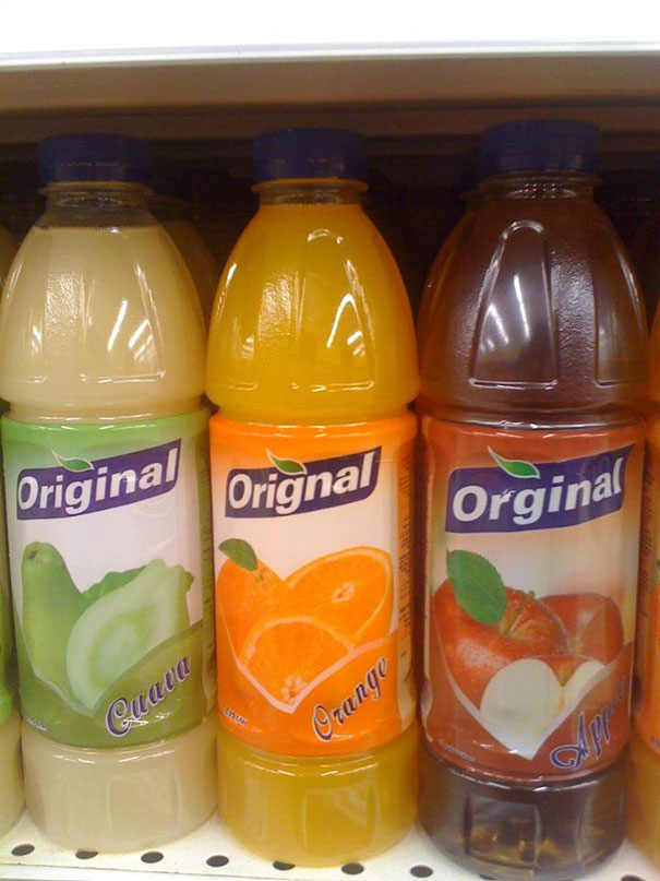 Same Juice Brand Has Three Different Spellings