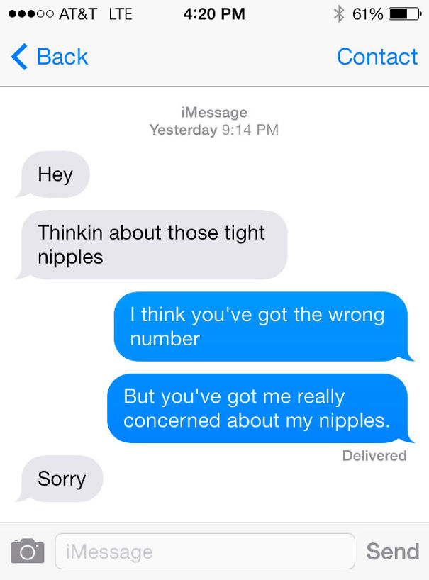 Wrong Number Text