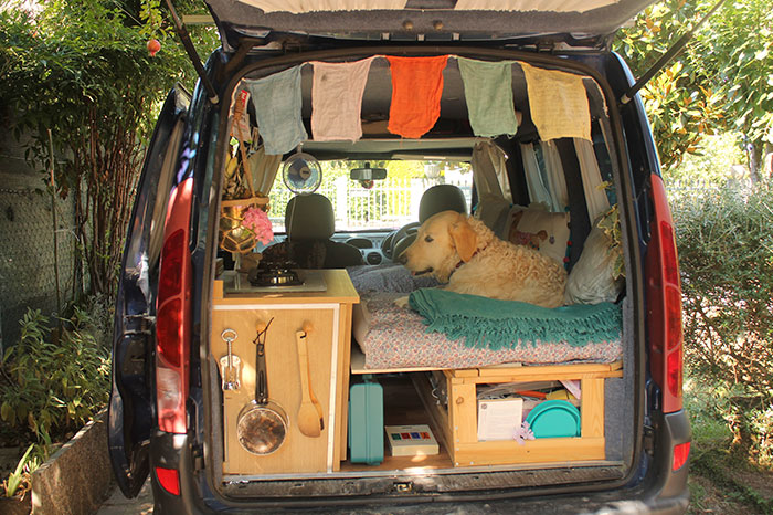 Woman Restores Old Van To Travel Around The World With Her Dog