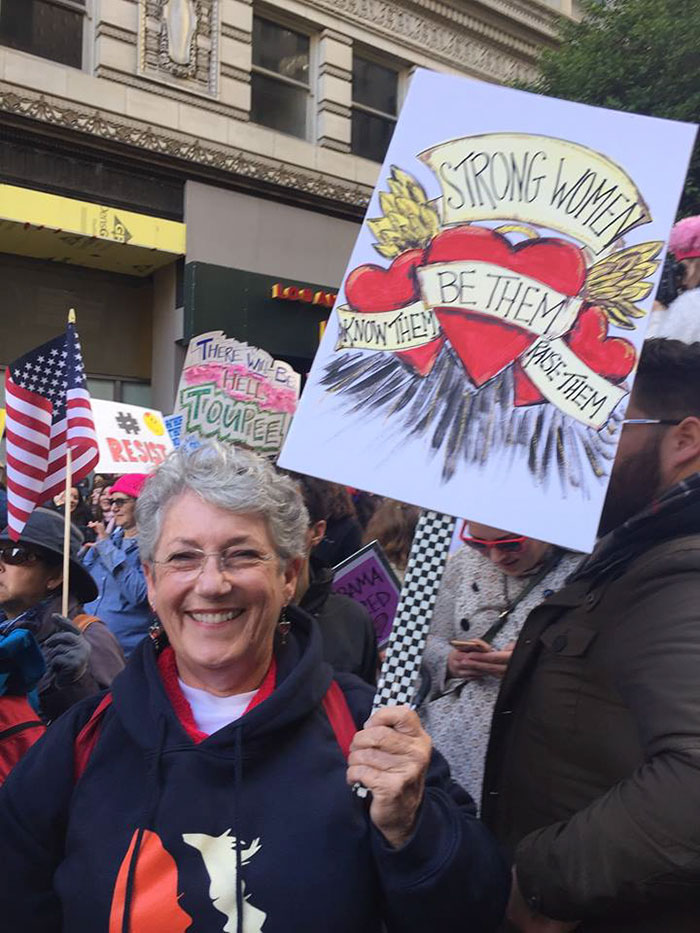 My Beautiful Grandma With Her Amazing Sign Out In La At The Women's March