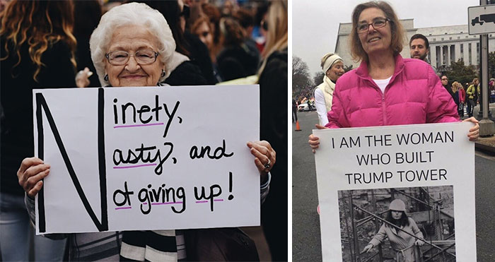 62 Nasty Grandmas Who Can’t Believe They Still Have To March For Women’s Rights