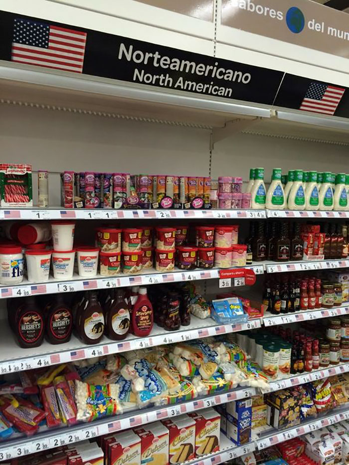 American Section In A Spanish Supermarket Sums Up The Stereotype