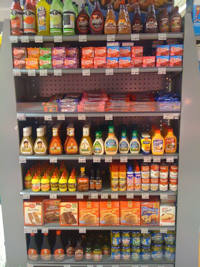 Denmark. This Is A Typical ‘american’ Section In A Scandinavian Grocery Store.