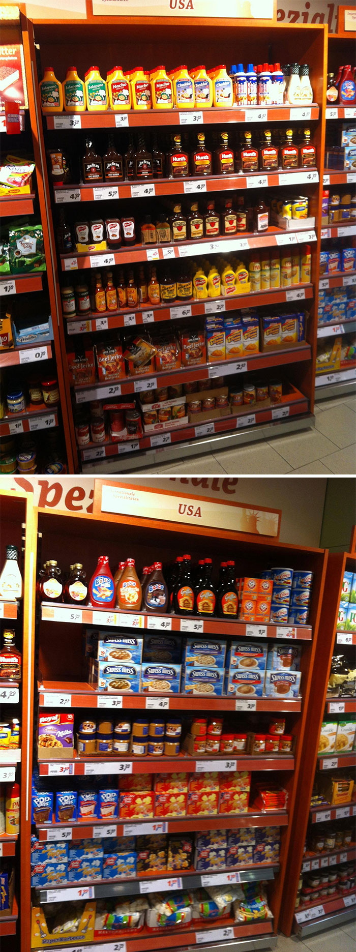 American Food In German Super Market