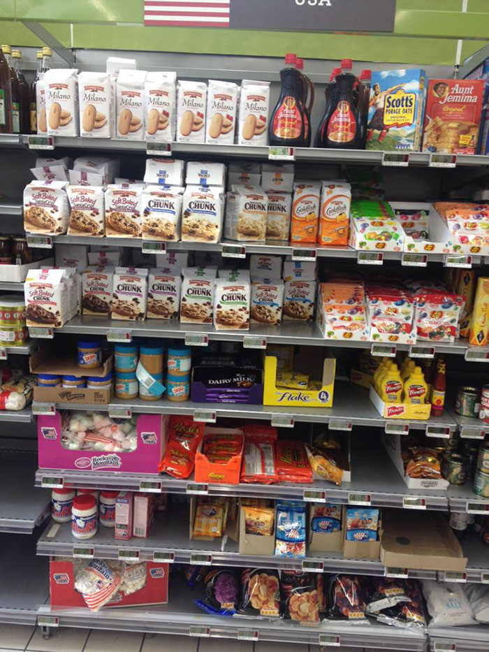 American Food Section In France
