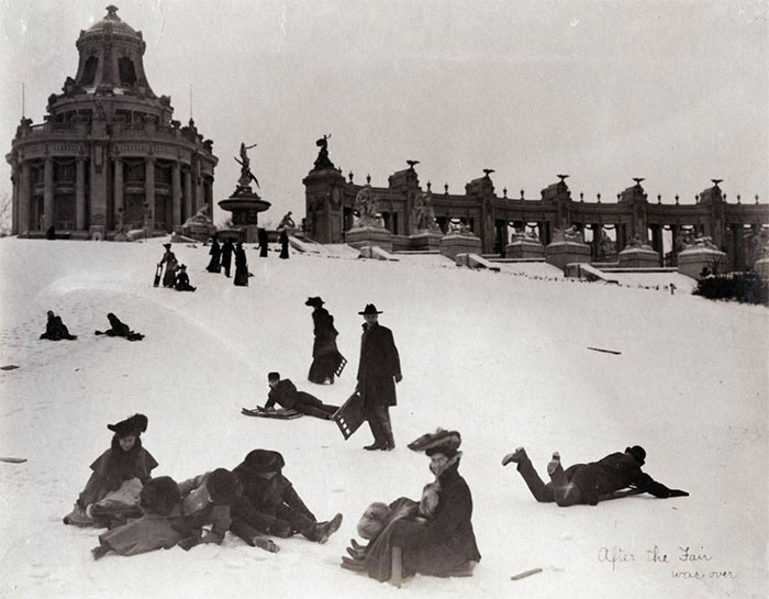 Sledding Down Art Hill After The 1904 World’s Fair Was Over, St Louis, 1904
