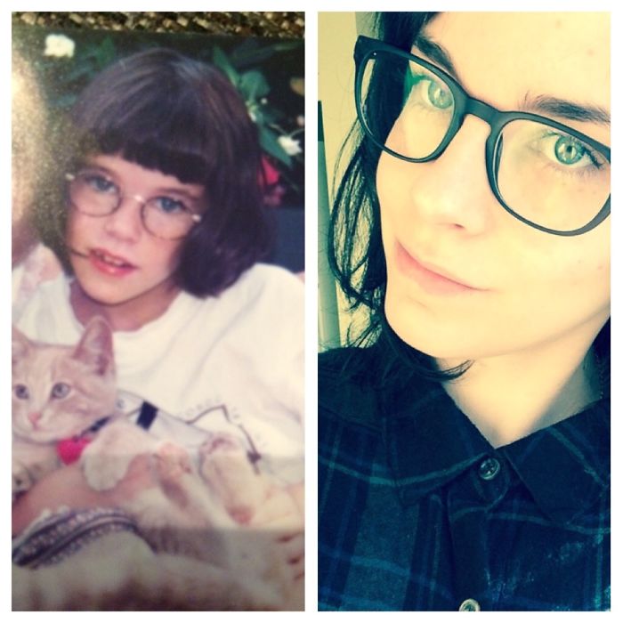 At 8, Little Round Glasses, Very Shy Little Girl And Now Still Shy But Upgraded The Glasses