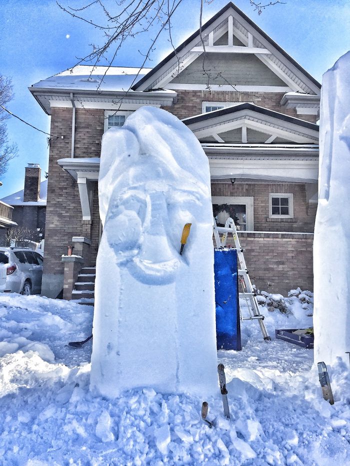 How I Created Timothy, A 7' Snow Sculpture.
