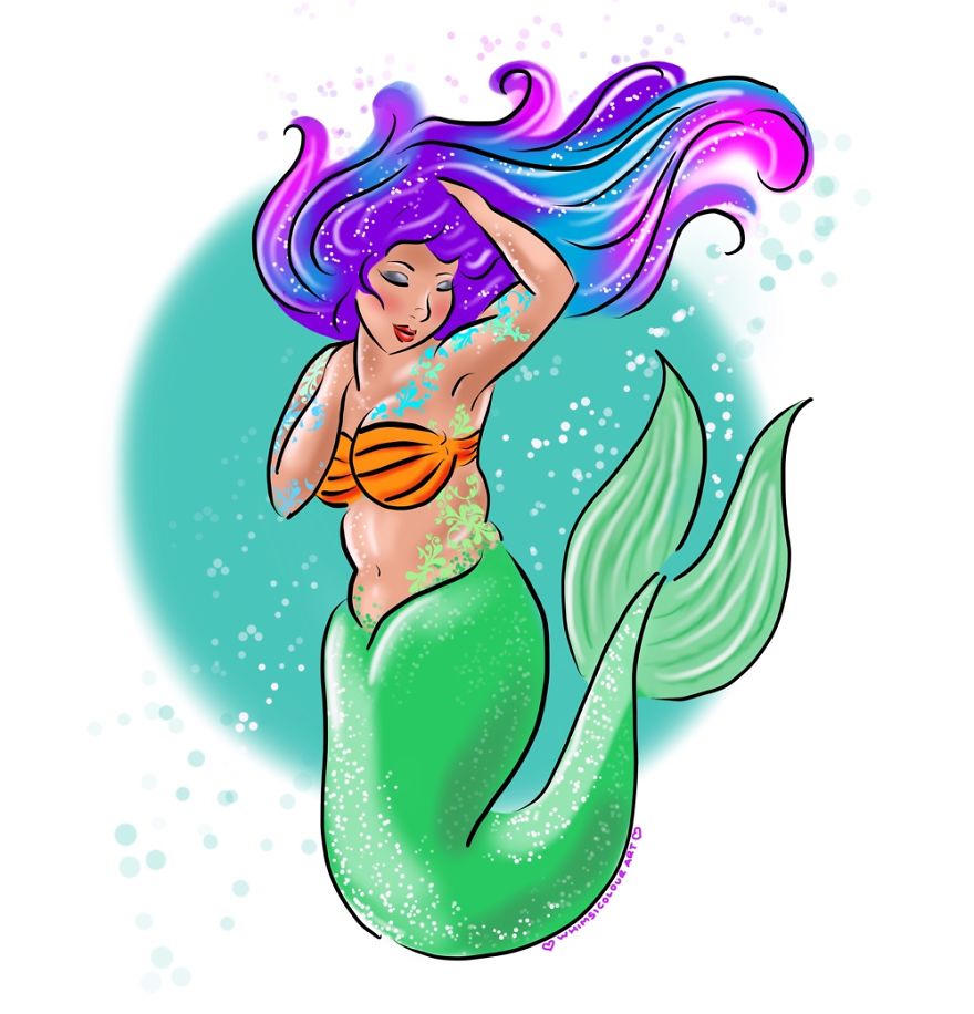 Curvy Mermaid With Tattoos