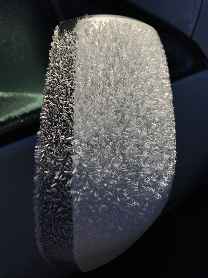 The Frost On My Mirror Reminds Me Of Hostess Snoballs.