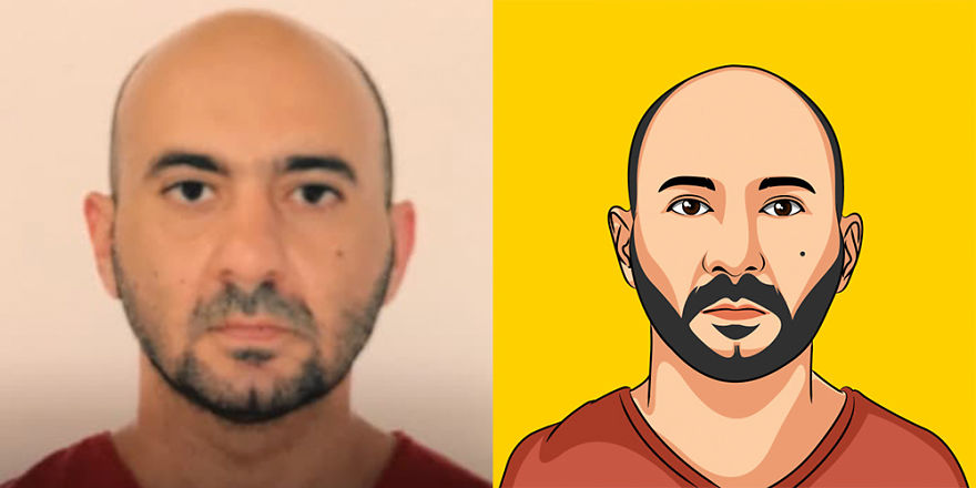 Designer Levon Gavalian Turned His Friend Photos To Cool Looking Avatars.