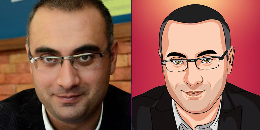 Designer Levon Gavalian Turned His Friend Photos To Cool Looking Avatars.
