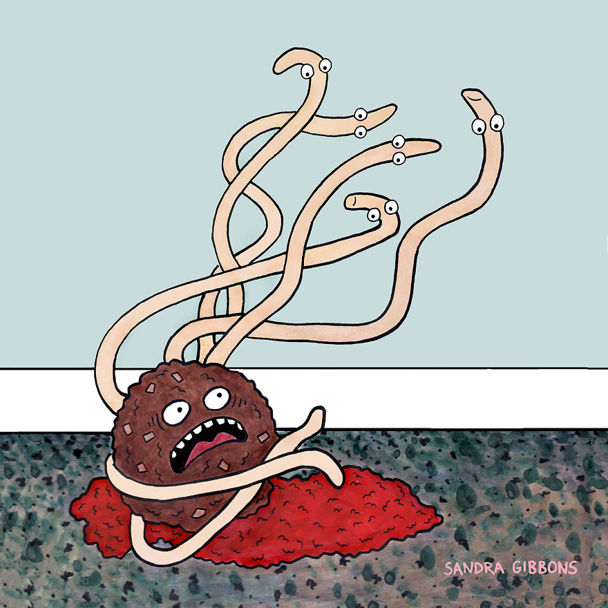 I Illustrated What Happens When Snacks Attack