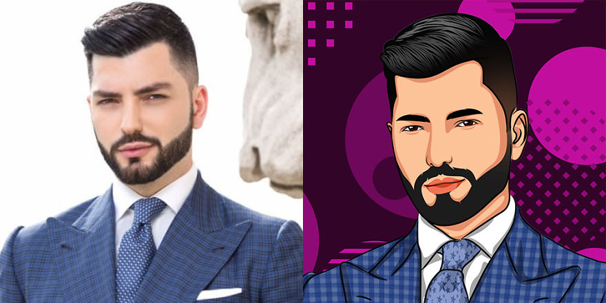 Designer Levon Gavalian Turned His Friend Photos To Cool Looking Avatars.