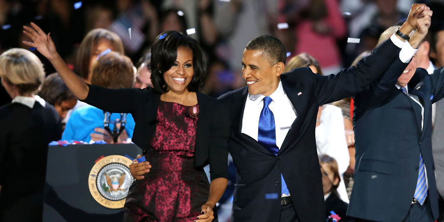 After President Obama's Victory Speech In Chicago, 2012