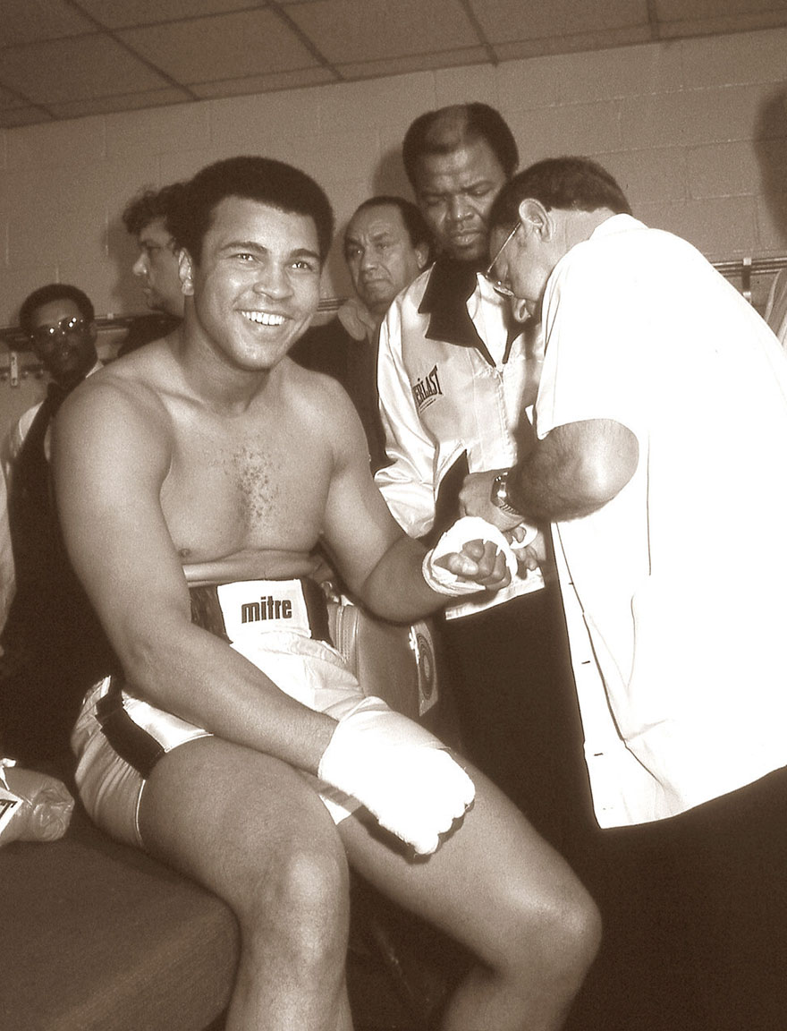 Minutes Before The Fight, Angelo Dundee Tapes Ali’s Hands In The Locker Room