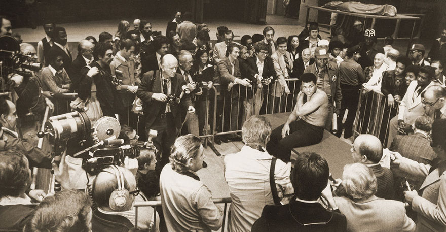 Press Conference Hours Before The Earnie Shavers Fight, Madison Square Garden, 1977