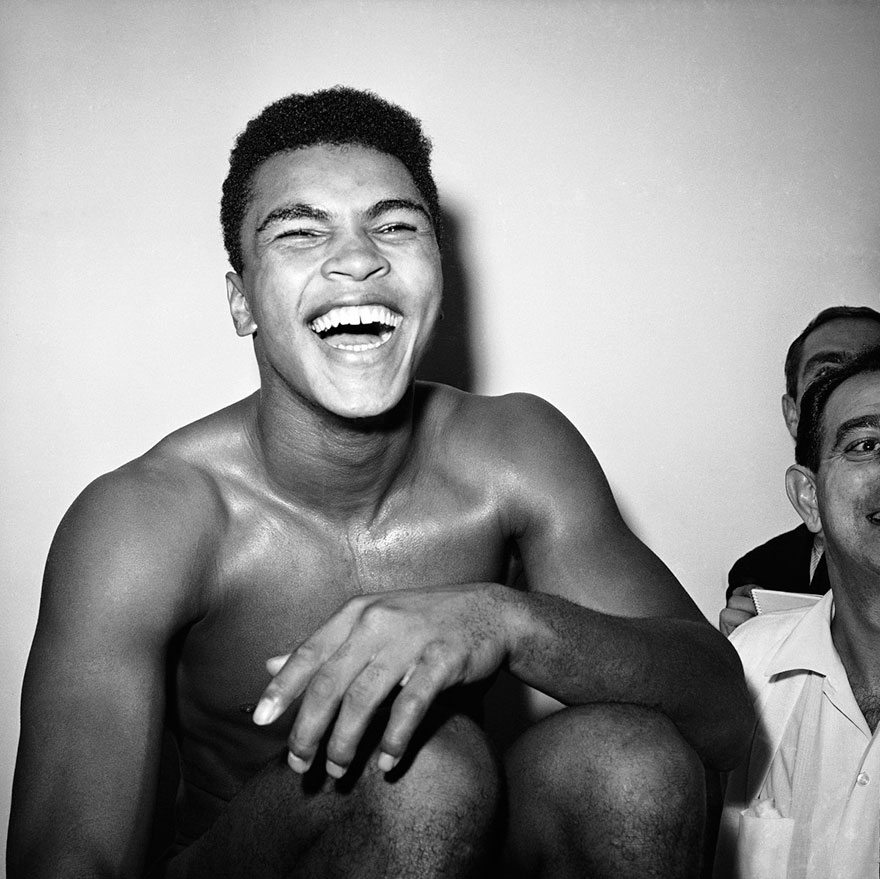 Muhammad Ali Is A Happy Young Man In His Dressing Room After Knocking Out Archie Moore In The Exact Round He Predicted He Would, The Fourth, At Los Angeles, November 17, 1962