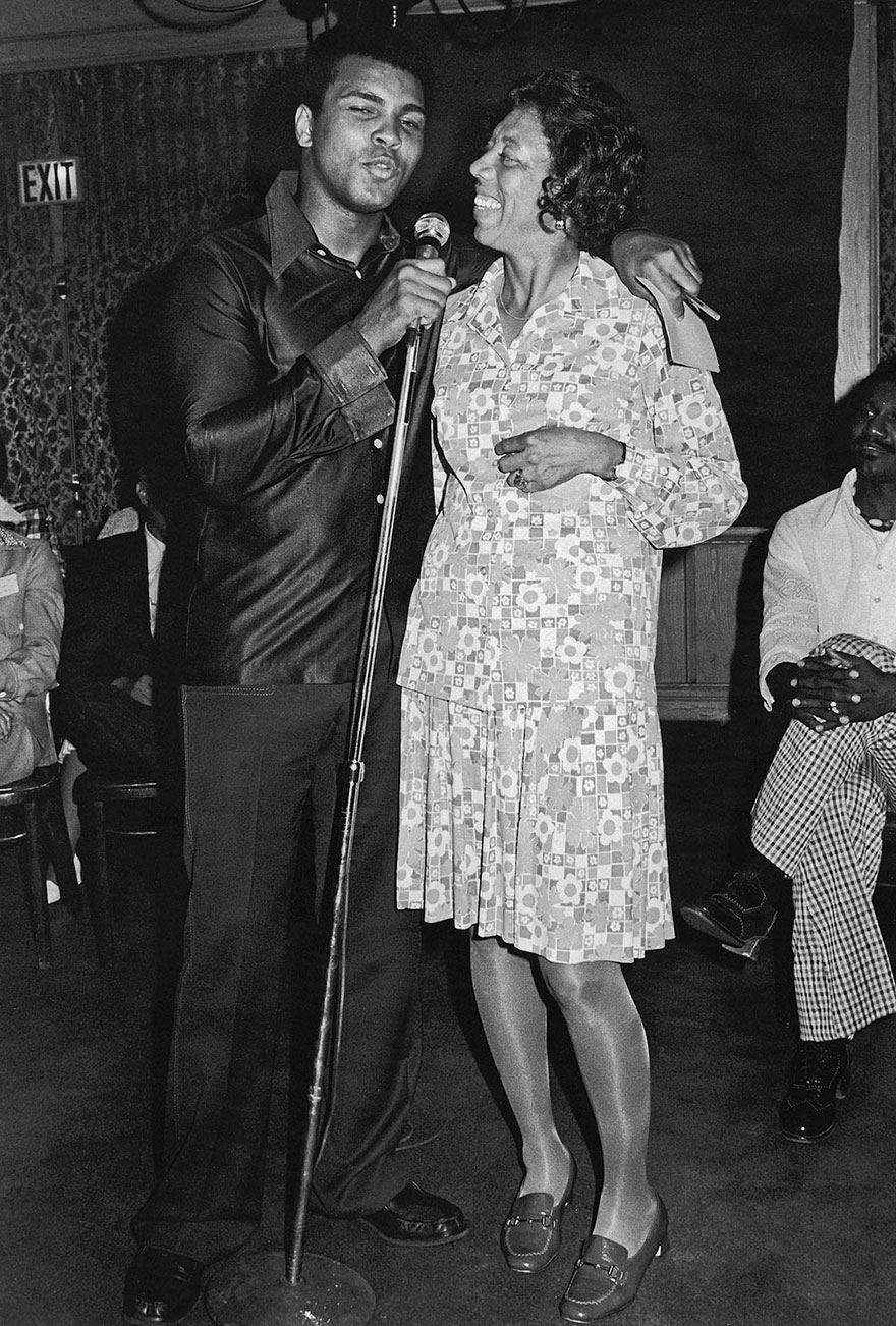 Muhammad Ali Hams It Up On Stage With Tennis Star Althea Gibson During A Press Party Television Special In July, 1975