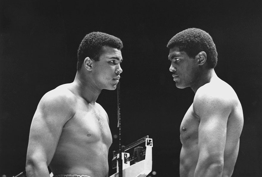 World Heavyweight Champion Muhammad Ali, Left, And Ernie Terrell Stand Face To Face During A Weigh-In For The Title Fight Tonight In Houston, Texas, On Feb. 6, 1967