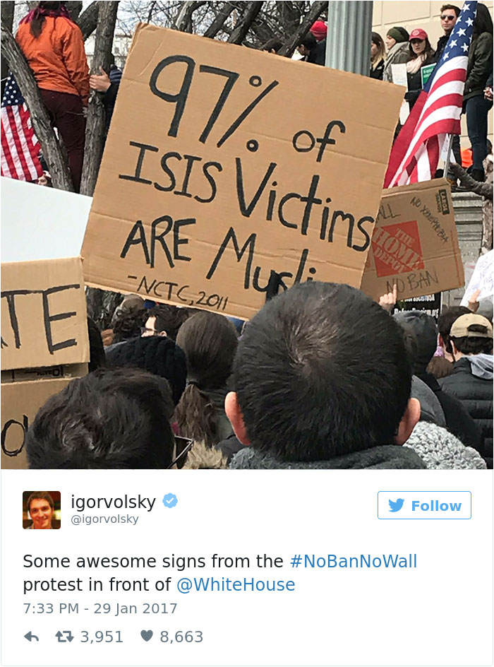 20+ Of The Best Signs From Muslim Ban Protests