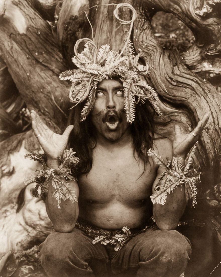 A Kwakiutl Shaman Performs A Religious Ritual, 1914