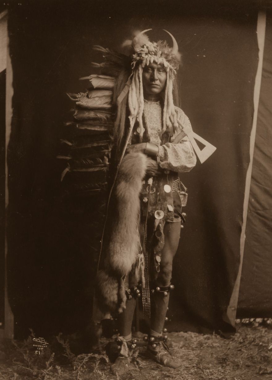 Ron Breast, A Piegan Man, 1900