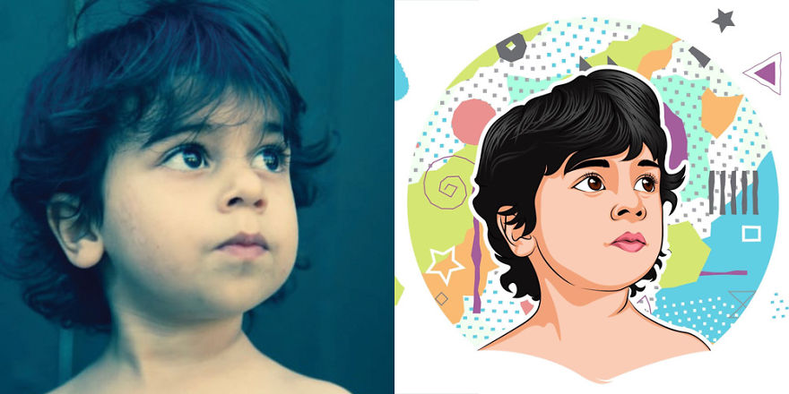 Designer Levon Gavalian Turned His Friend Photos To Cool Looking Avatars.