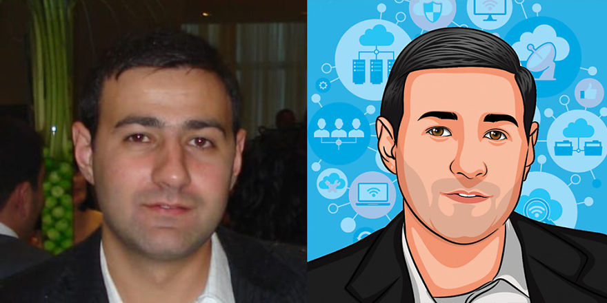 Designer Levon Gavalian Turned His Friend Photos To Cool Looking Avatars.