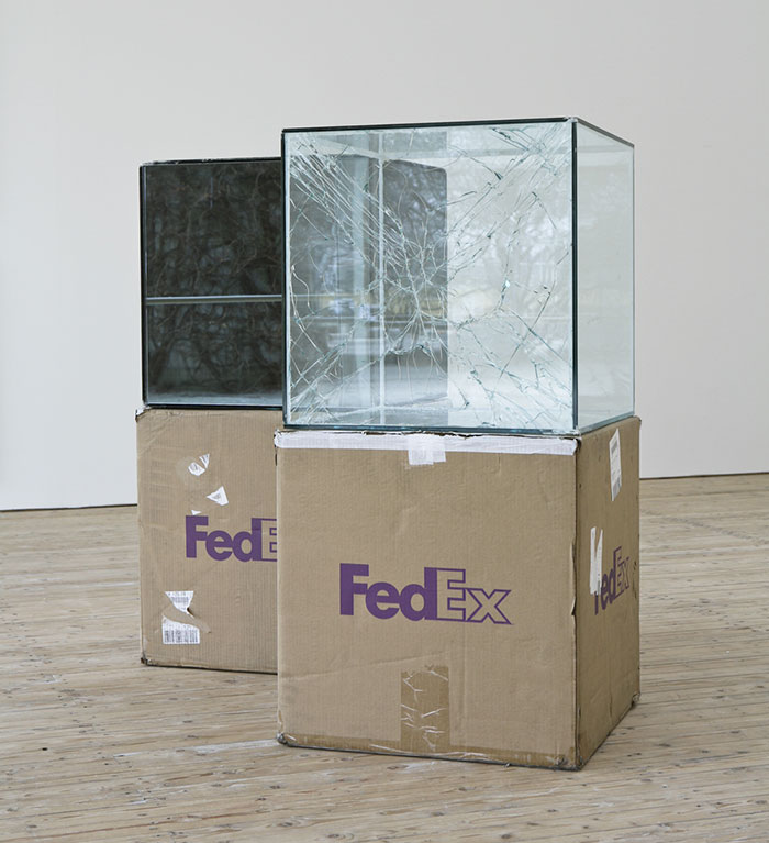 Artist Spends 9 Years Using FedEx To Ship Glass Boxes To Create Shattered Sculptures