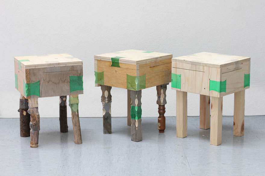 This Genius Woman Is Using Old Plastic Bottles As A Joining Material To Make Furniture