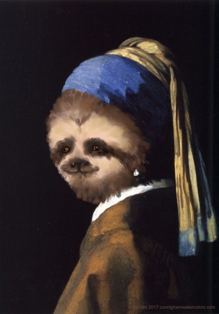 I Gave Sloth Faces To Famous Artists