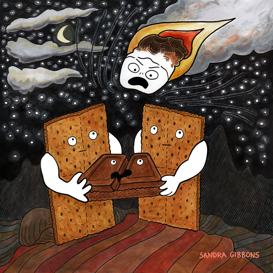 I Illustrated What Happens When Snacks Attack