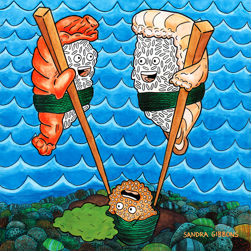 I Illustrated What Happens When Snacks Attack