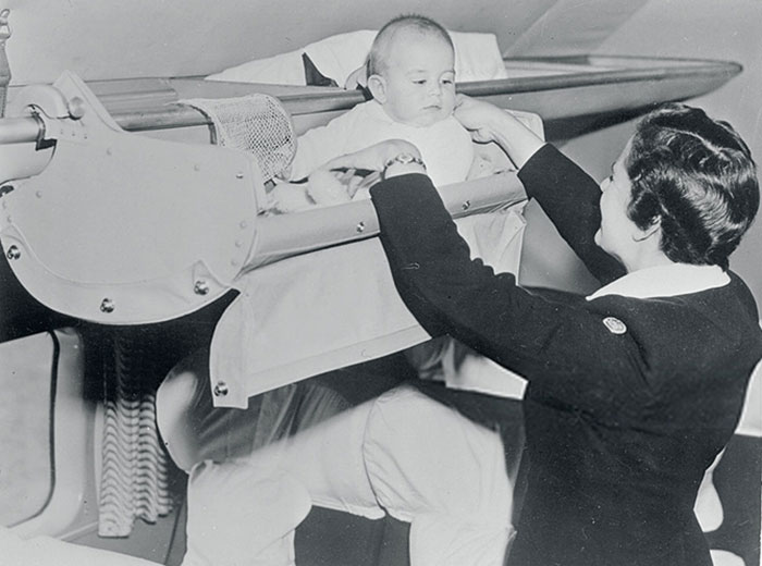 1950s Photos Reveal How Babies Traveled On Airplanes In The Past