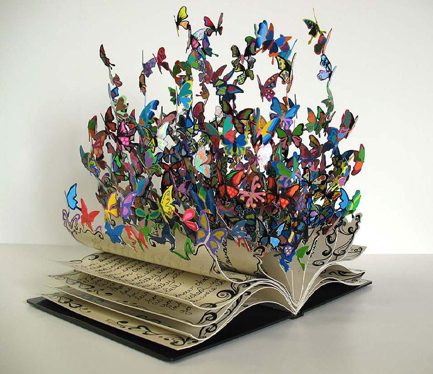Artists Give Back Life To Old Books By Making Mindblowing Book Sculptures